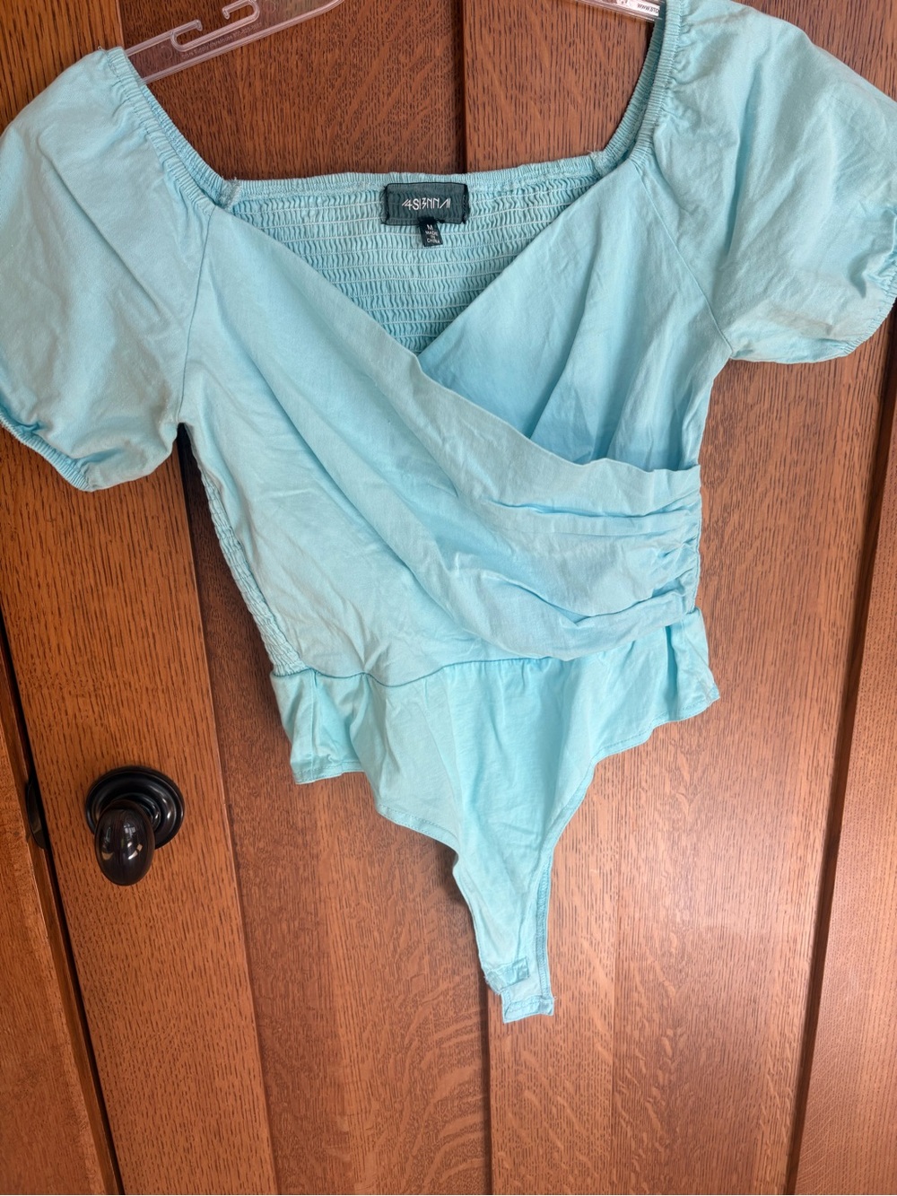 4SI3NNA Joelle Bodysuit in Seagram Blue Green Medium